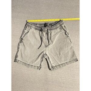 Quiksilver Men's Gray Elastic Waist Shorts Casual Surf Lounge Drawstring Shorts